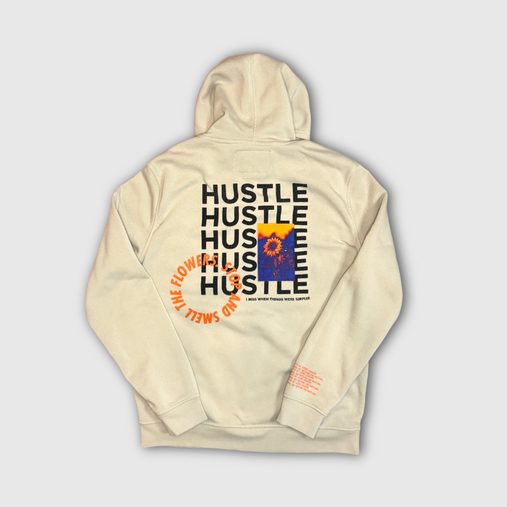 Brooklyn Cloth Graphic Pullover Sweatshirt Hoodie - Men's - M - Beige